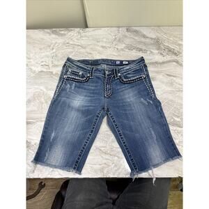 Miss Me Cutoff Jean Shorts Women's Size 31‎ Rhinestone JPS501416R